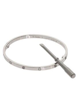 Cartier Love Bracelet Diamond Driver Included 17 18K White Gold